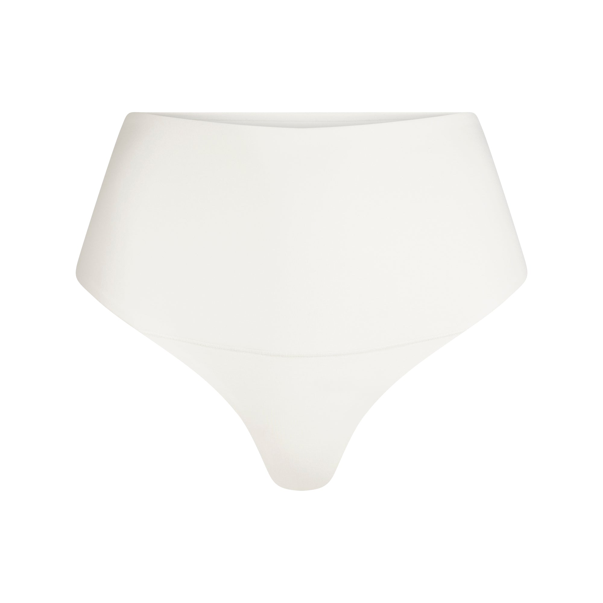 COTTON SHAPEWEAR HIGH-WAISTED THONG | MARBLE FLAT ON A WHITE BACKGROUND | FLT