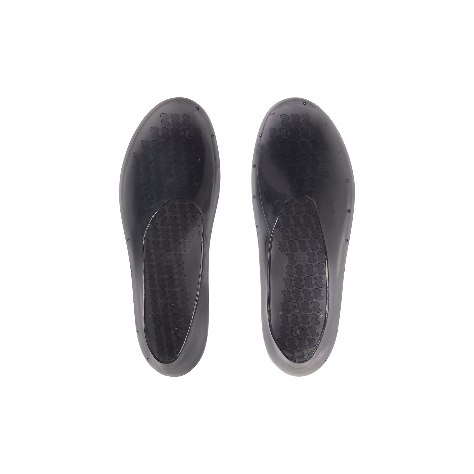 JELLY SHOE | ONYX & LAYS FLAT ON A WHITE BACKGROUND | FLT