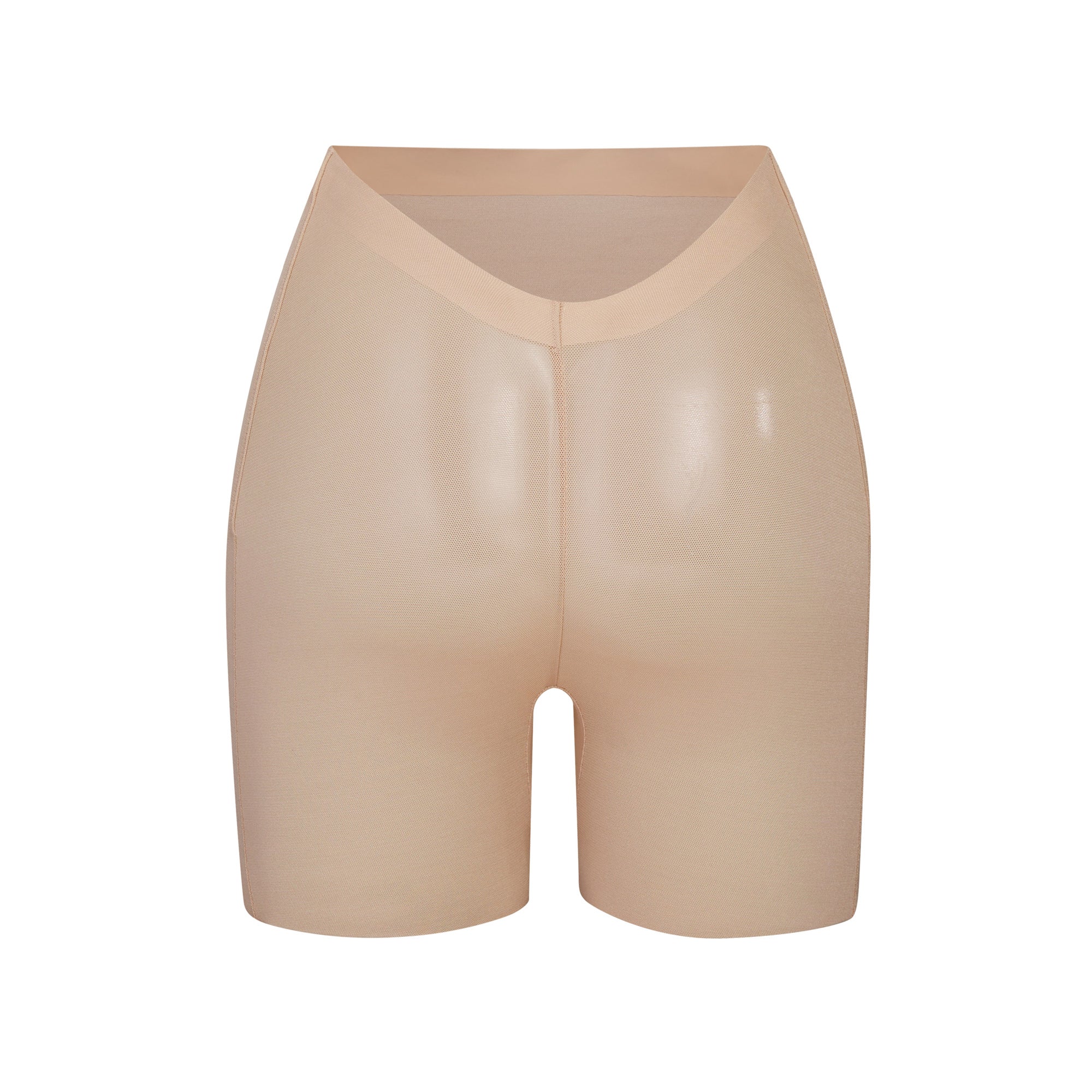 SHEER SCULPT LOW BACK SHORT LAYS FLAT ON A WHITE BACKGROUND | FLT