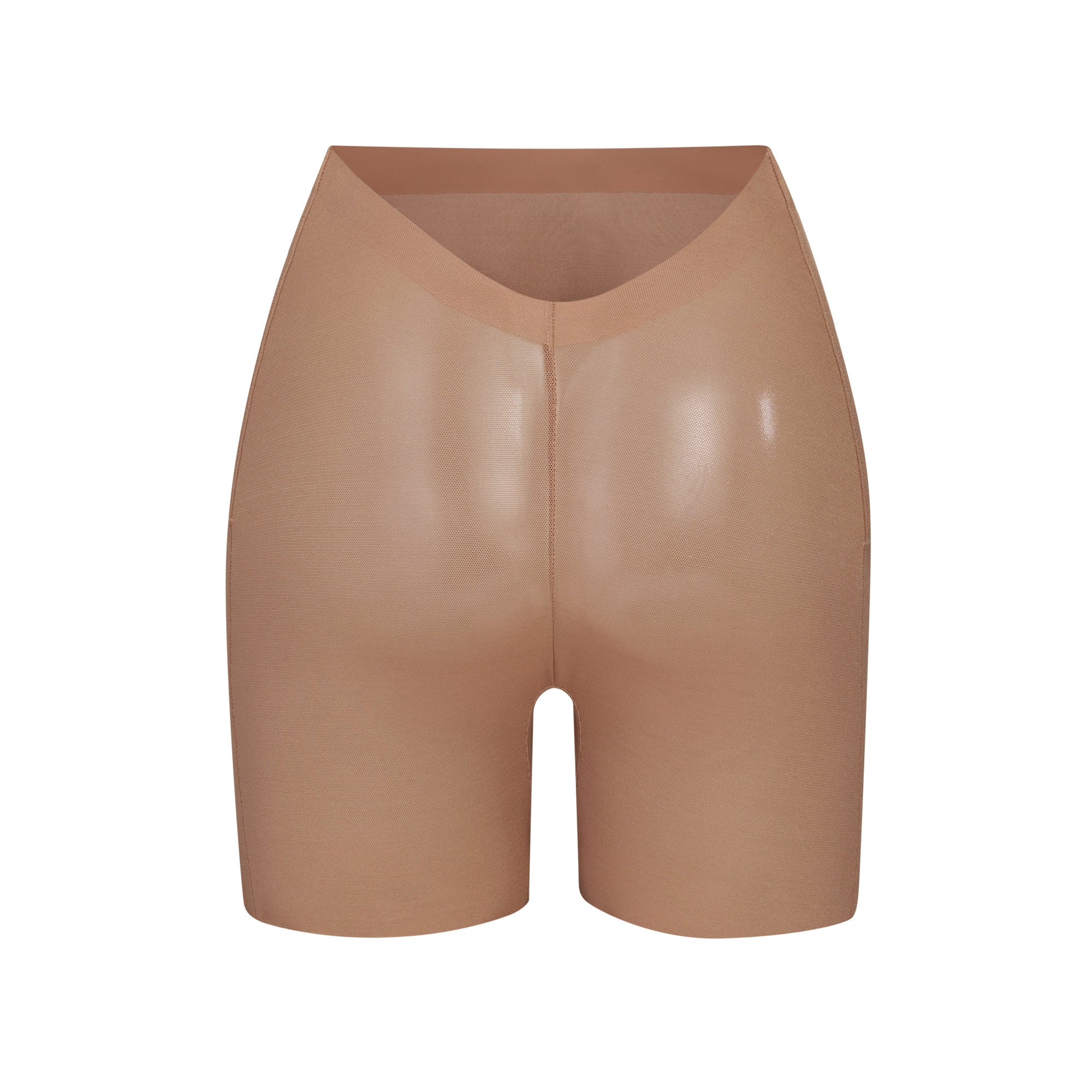 SHEER SCULPT LOW BACK SHORT LAYS FLAT ON A WHITE BACKGROUND | FLT