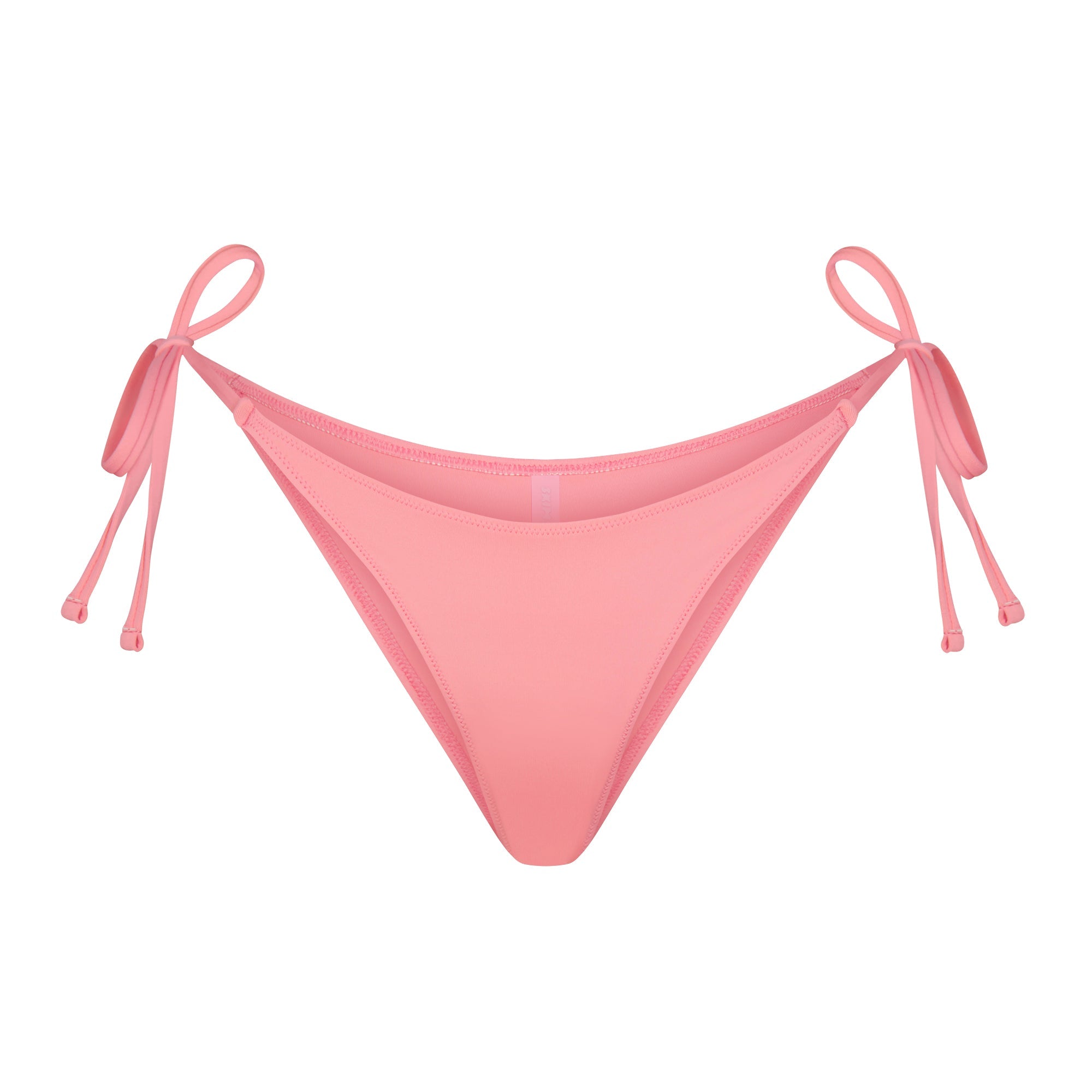 SIGNATURE SWIM DIPPED TIE BIKINI BOTTOM | MELON FLAT ON A WHITE BACKGROUND | FLT