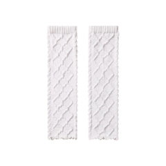 COZY LIGHT CABLEKNIT LEG WARMERS | IVORY FLAT ON A WHITE BACKGROUND | FLT