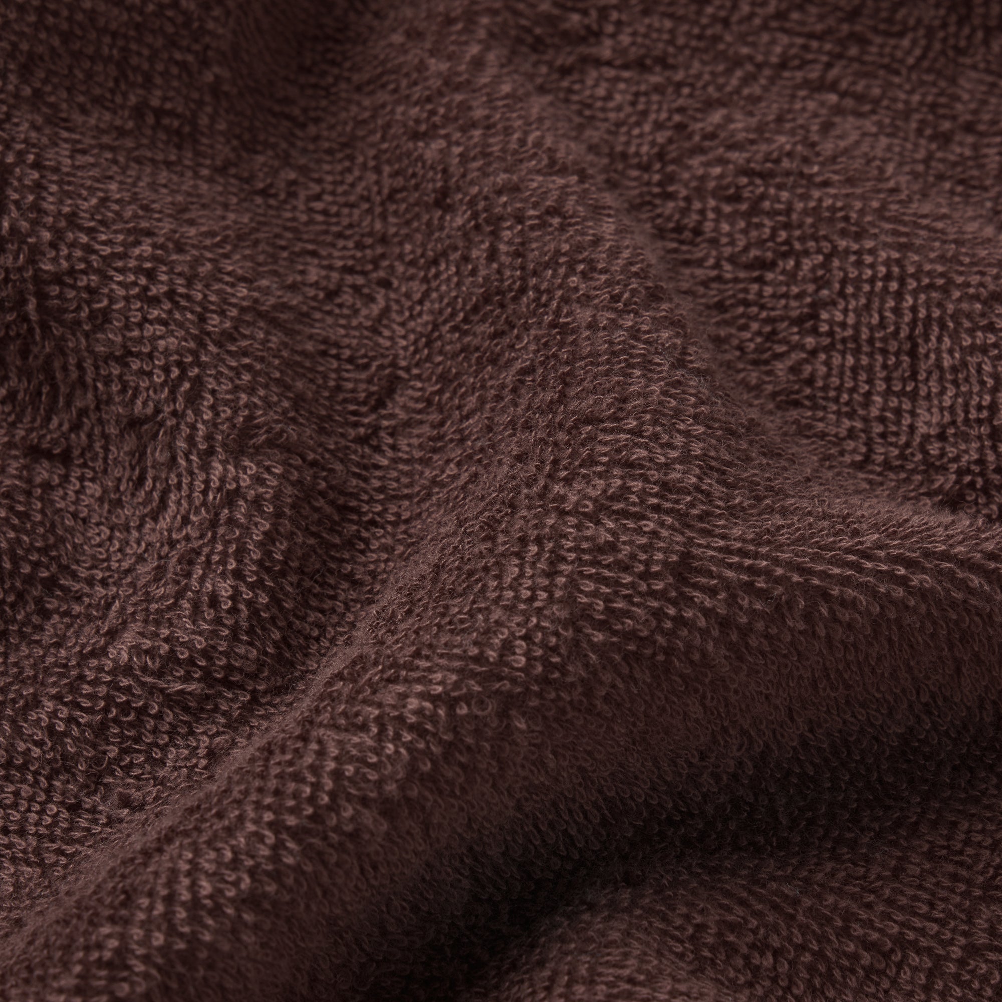 TERRY COVER-UPS OVERSIZED HOODIE | DARK SEPIA ON A MODEL FRONT VIEW @ | FOCUS: 0.0, 1.0, 0.9