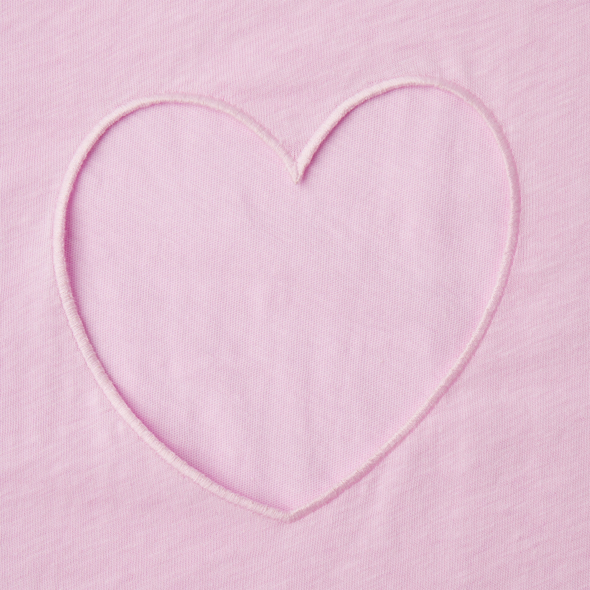 WORN IN JERSEY HEART ONESIE | BABY PINK ADDITIONAL FABRIC DETAILS