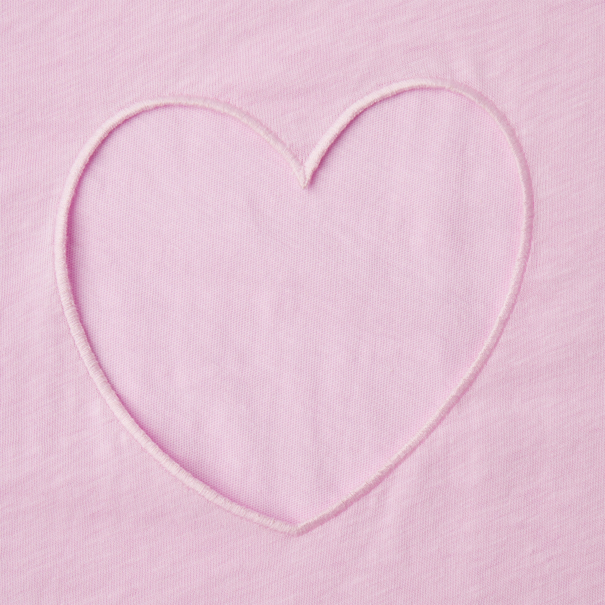 WORN IN JERSEY HEART BABY TEE | BABY PINK ADDITIONAL FABRIC DETAILS