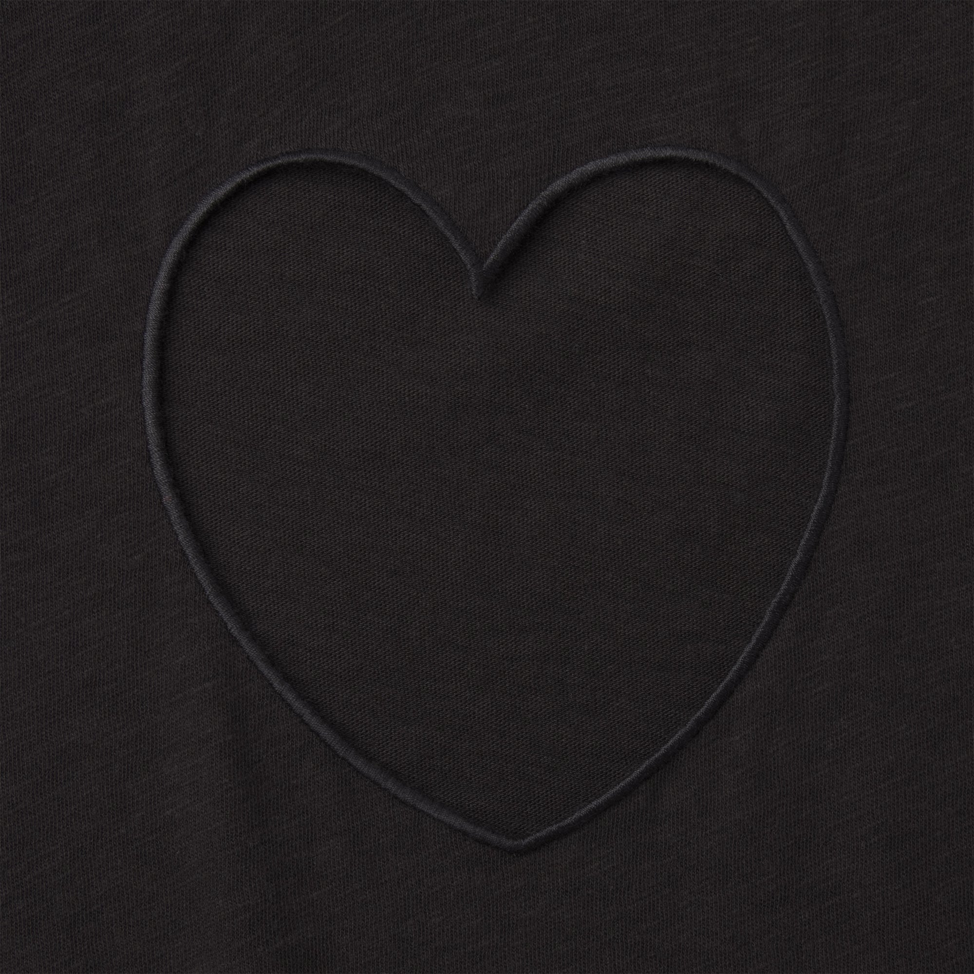 WORN IN JERSEY HEART MICRO SHORT | WASHED ONYX ADDITIONAL FABRIC DETAILS