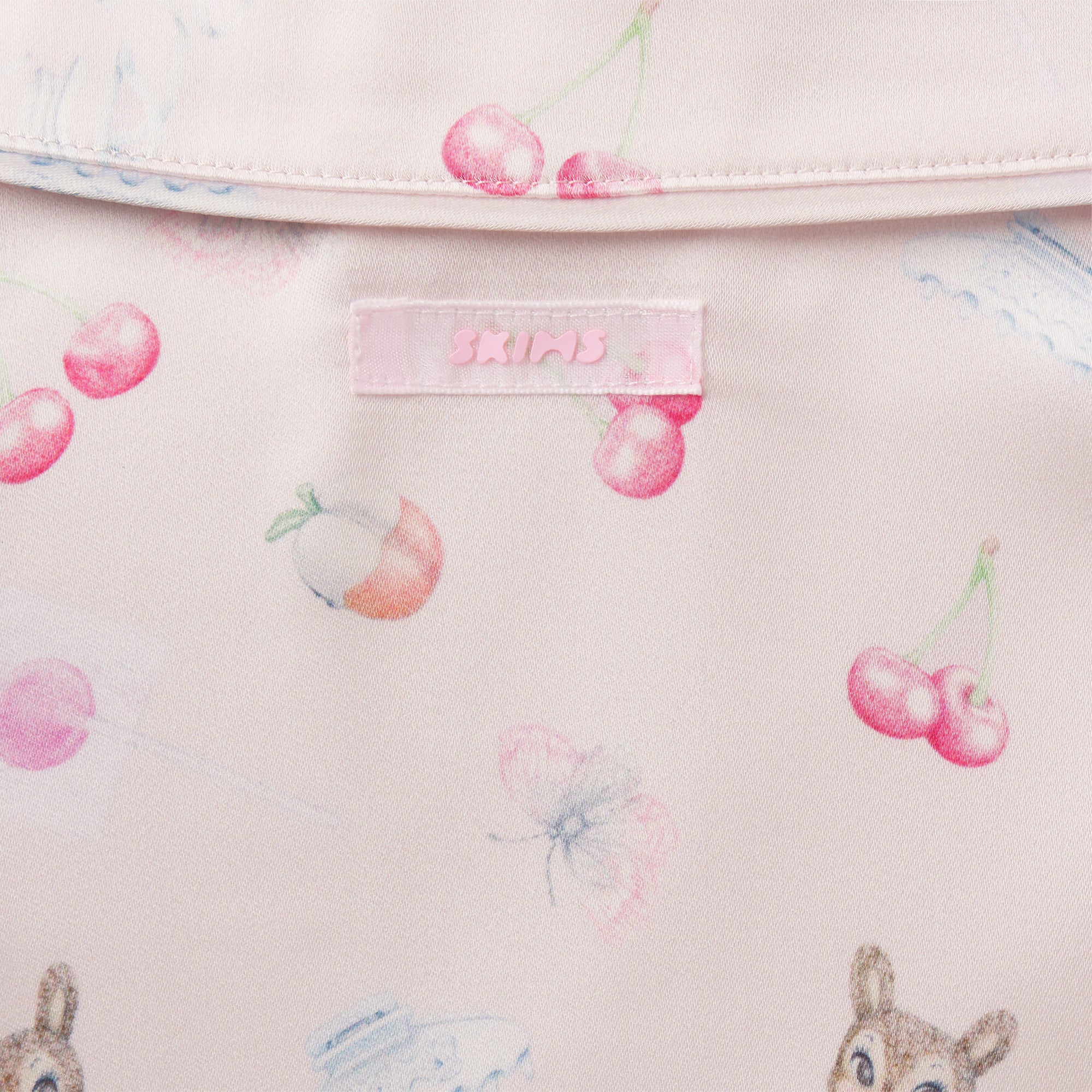 WOVEN SHINE ROBE | BARELY PINK SNACK BAG ADDITIONAL FABRIC DETAILS