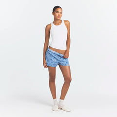 COTTON POPLIN BOXER SLEEP SET | ARCTIC SNOW BANDANA ON A MODEL FRONT VIEW @ | FOCUS: 0.0, 1.0, 0.9