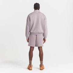 FLEECE LOUNGE MENS RELAXED QUARTER ZIP | SHADOW ON A MODEL FRONT VIEW @ | FOCUS: 0.0, 1.0, 0.9